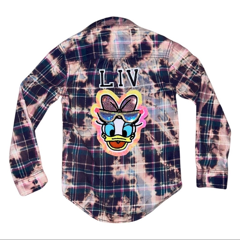 MADE TO ORDER name + character shacket button down shirt jacket Disney inspired
